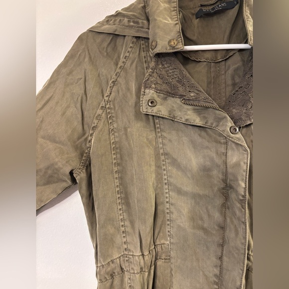 Max Jeans Green Utility Jacket Lightweight Cotton - Picture 7 of 11
